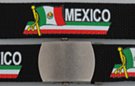 military web belt, "Mexico" with flag on black