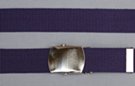 basic 1-1/4" military style web belt, navy with nickel polish buckle