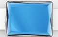 azure blue acrylic mirror belt buckle