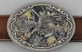 Mossy Oak eagle oval belt buckle in pewter