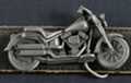 die-cast motorcycle pewter belt buckle