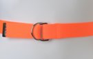 narrow neon orange D-ring canvas belt