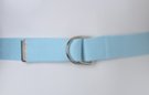narrow baby blue D-ring canvas belt