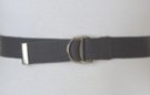 charcoal gray D-ring canvas belt
