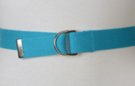 turquoise D-ring canvas belt