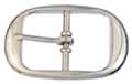 oval nickel polish center bar belt buckle