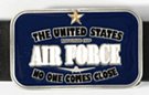midnight blue enameled rectangular US Air Force belt buckle