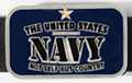 navy blue enameled rectangular US Navy belt buckle