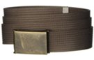 brown ribbed nylon sports belt