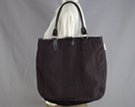 black nylon tote with zippered sides and change purse