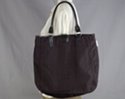 black nylon tote with zippered sides and change purse