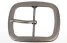 oblong pewter center bar belt buckle