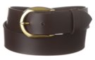 8 ounce oil pull-up dark brown leather belt with solid brass buckle