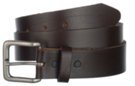 top grain oil tan brown leather belt with snap-off buckle