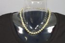 olive lustrous bead necklace with clasp, 1/4" beads