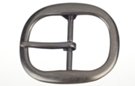oval pewter center bar belt buckle