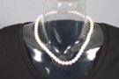 oyster lustrous bead necklace with clasp, 1/4" beads