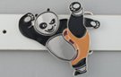 kung-fu martial arts kicking panda buckle