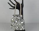 satin beaded sequin party pouch