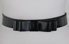 black patent leather fashion belt