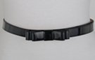 black patent leather fashion belt