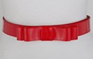 red patent leather fashion belt