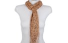 light-weight sand fringe scarf with peace signs
