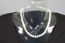 pearl lustrous bead necklace with clasp, 1/4" beads