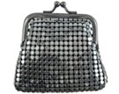tiny gunmetal plate mesh coin purse