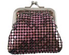 tiny violet plate mesh coin purse