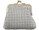 tiny white metal mesh coin purse