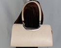 petite purse with double handles and detachable shoulder strap