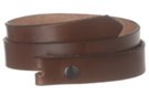 narrow full grain leather brown leather belt strap
