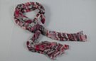 long pleated river-bed print crinkle scarf