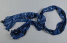 long pleated tie-dye crinkle scarf