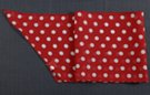 white polka dots on wine red chiffon scarf belt