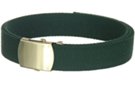 hunter green military-style polyester web belt