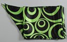 satin belt scarf, raindrop ripples on water abstraction in black and green