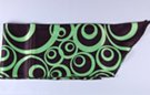 satin belt scarf, raindrop ripples on water abstraction in black and green