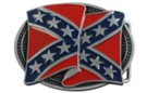 oval rebel flag belt buckle