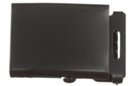 rectangular enameled black military buckle