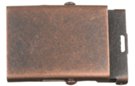 rectangular antique bronze military buckle for wide web belts