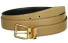 sage and black reversible dress belt with gold or silver buckle