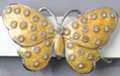 amber enameled butterfly rhinestone belt buckle