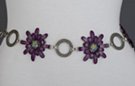 violet daisy chain and antique silver washer ring chain belt