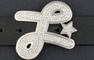 rhinestone script "L" with star belt buckle like LRG