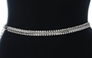 rhinestones and twisted link chain belt