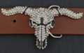 small rhinestone longhorn belt buckle