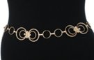 gold chain belt, tangent circles and rhinestone cross