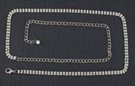 double string small rhinestone chain belt